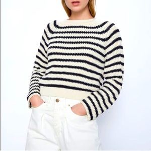 NWT - Zara Striped Knit Sweater